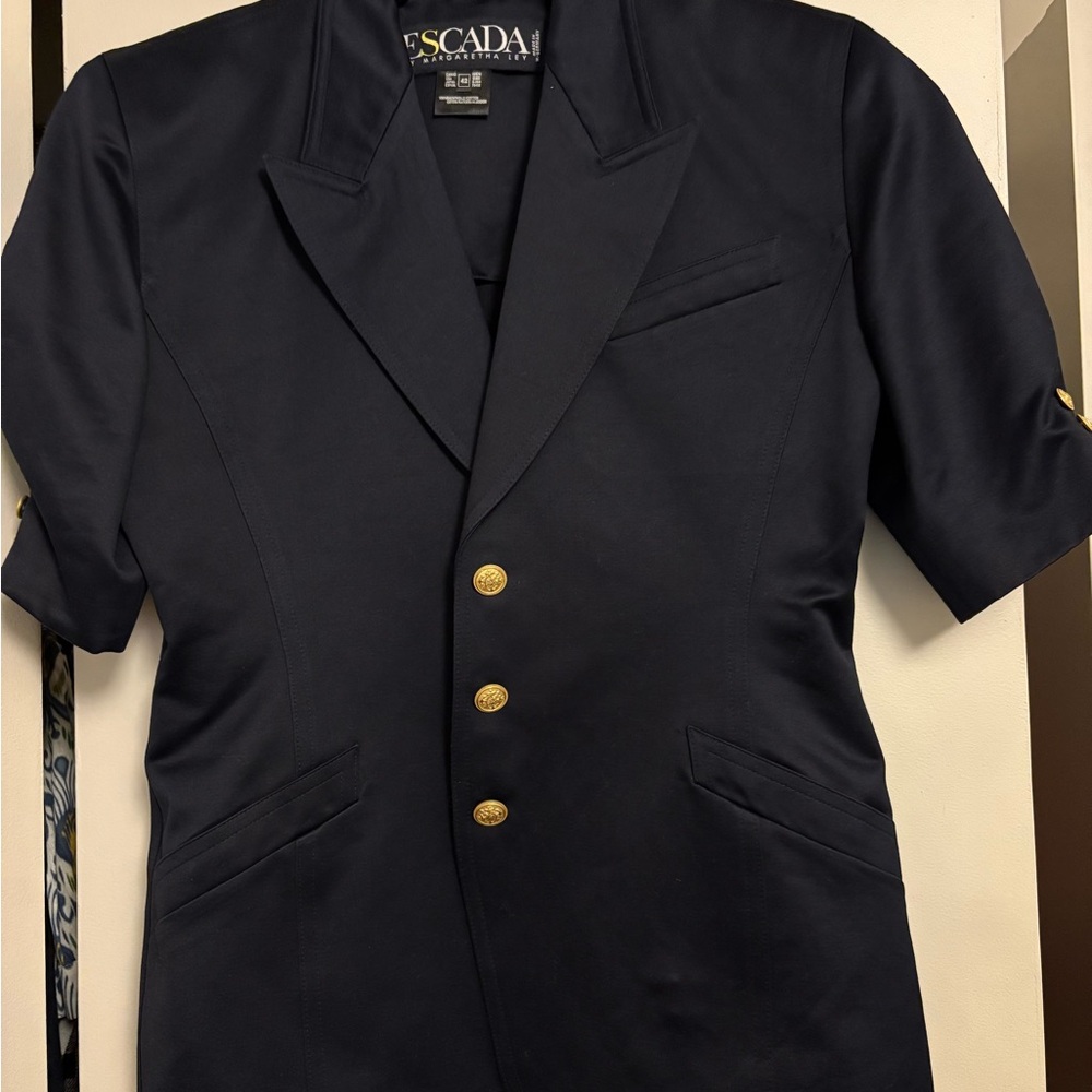 Escada Blue Women’s Blazer Sport Coat Tailored Fit